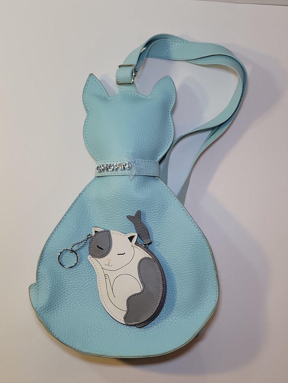 Faux Leather Chopin Roma Cat Backpack Crossbody Bag & Rolfs Cat Coin Purse